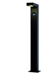 Lucide TEXAS-IR - Stu013apikovu00e9 svetlo - LED - 1x7W, 3000K - IP54 - Senzor pohybu a du0148a/noci (deaktivovateu013enu00fd) - Antracit