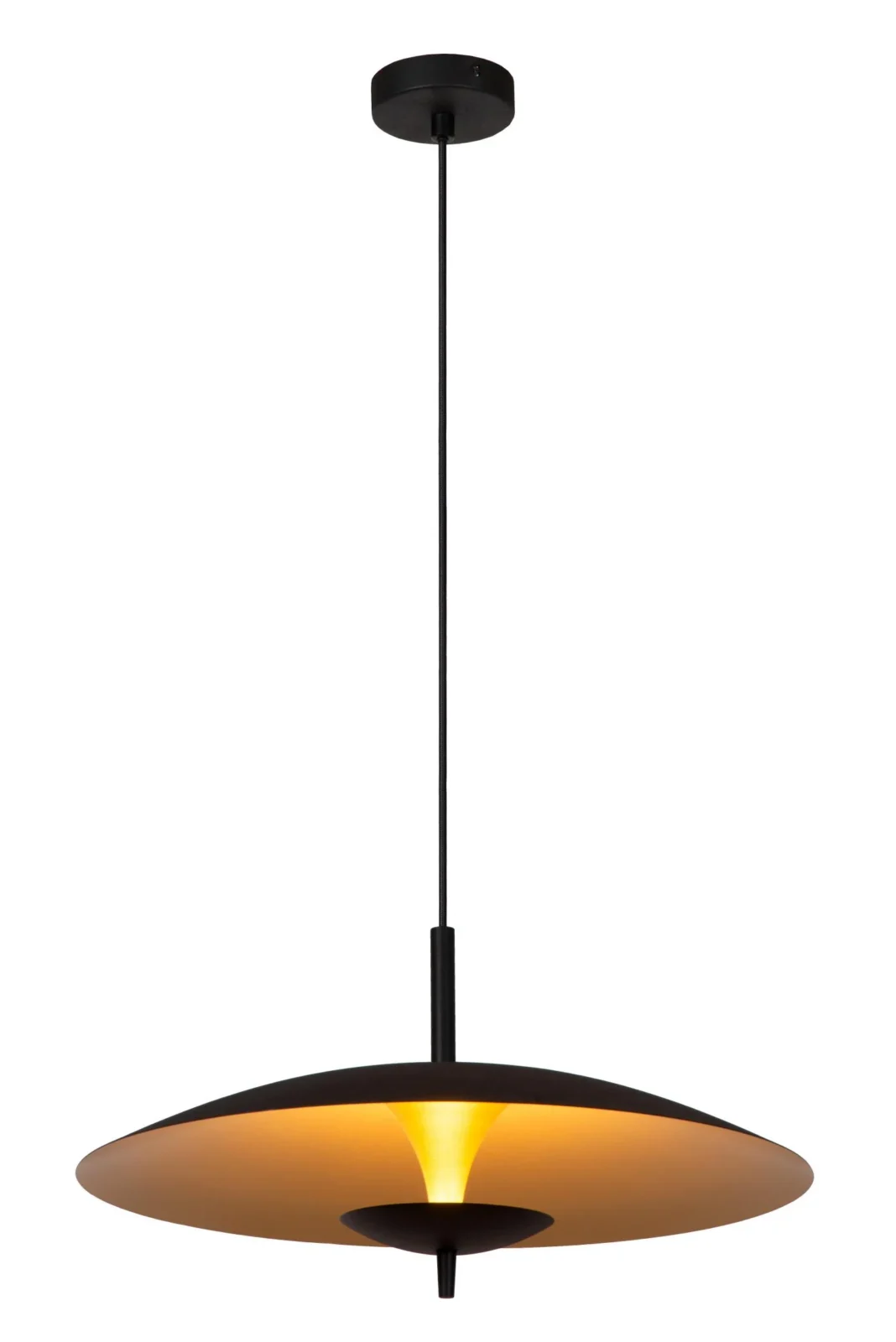 Lucide VULCAN - Zu00e1vesnu00e9 svetlo - u00d8 47 cm - LED tlmenu00e9 - 1x9W 3000K - u010dierne