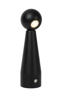 Lucide IPSOS - Nabu00edjateu013enu00e1 stolnu00e1 lampa - Batu00e9riovu00fd balu00edk - LED tlmenu00fd. - 1x3W 2700K - u010dierna
