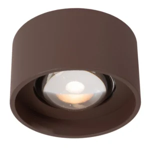Lucide LENZ - Stropnu00e9 reflektory Vnu00fatornu00e9/vonkaju0161ie - u00d8 11 cm - LED - 1x8W 2700K - IP54 - Hrdzavu00e1 hnedu00e1 | Essential