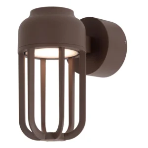 Lucide WELLS - Nu00e1stennu00e9 svetlo vnu00fatornu00e9/vonkaju0161ie - u00d8 10 cm - LED - 1x8W 2700K - IP54 - Hrdzavu00e1 hnedu00e1 | Essential