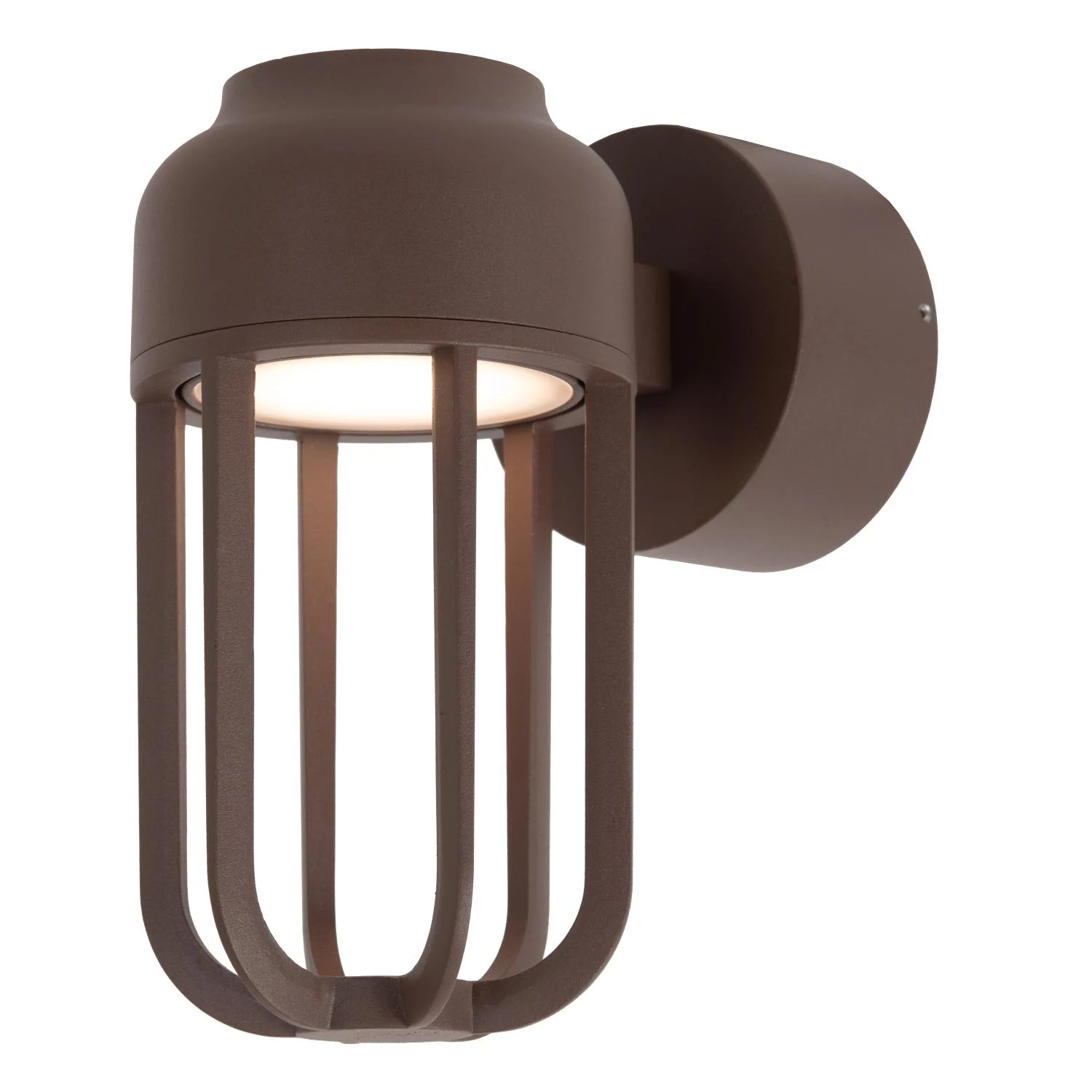 Lucide WELLS - Nu00e1stennu00e9 svetlo vnu00fatornu00e9/vonkaju0161ie - u00d8 10 cm - LED - 1x8W 2700K - IP54 - Hrdzavu00e1 hnedu00e1 | Essential