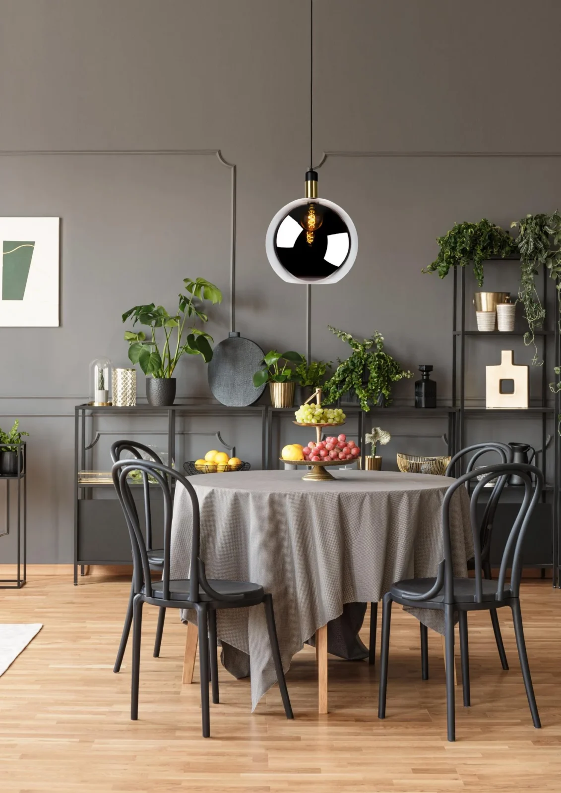 Lucide JULIUS - Zu00e1vesnu00e9 svetlo - u00d8 40 cm - 1xE27 - Smoke Grey