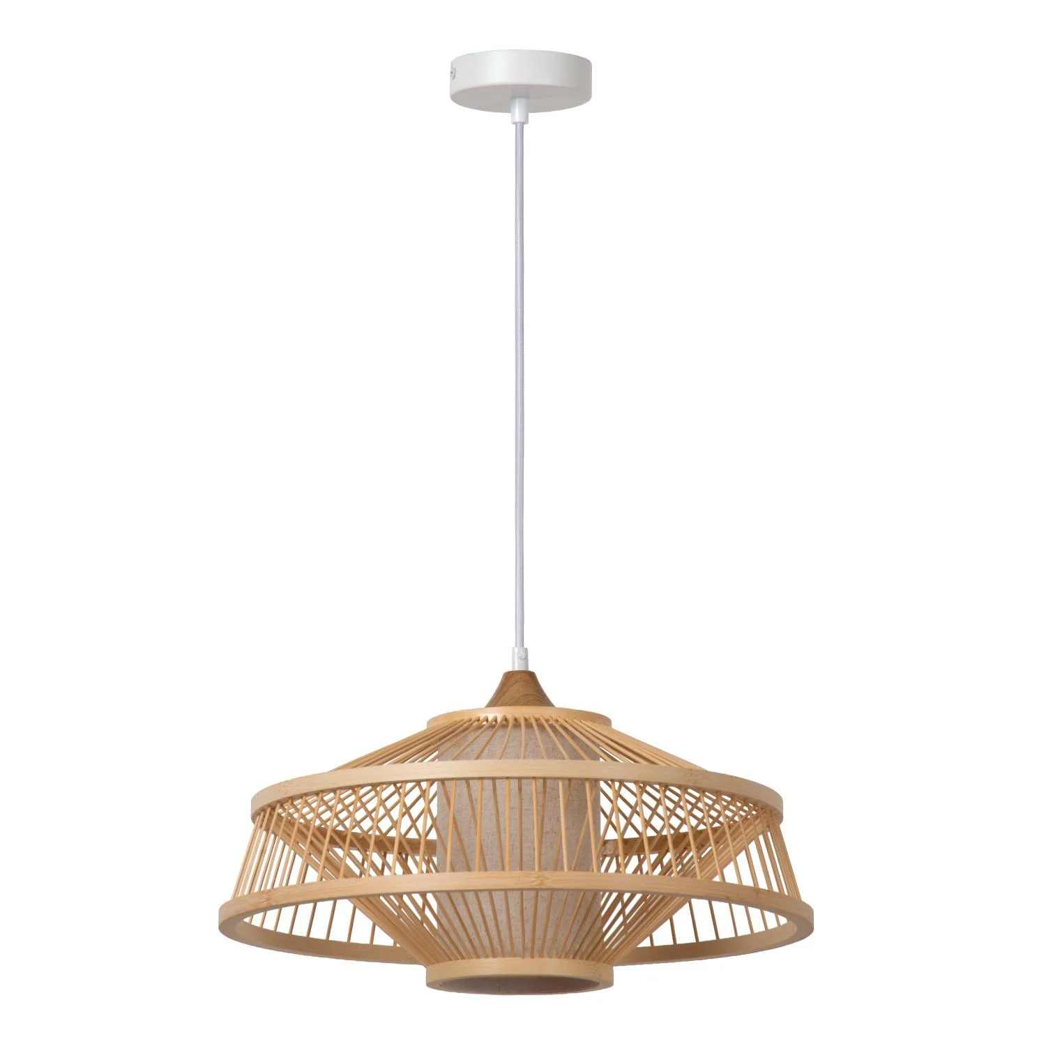 Lucide GAETANO - Zu00e1vesnu00e9 svetlo - u00d8 40 cm - 1xE27 - Natural - Essential