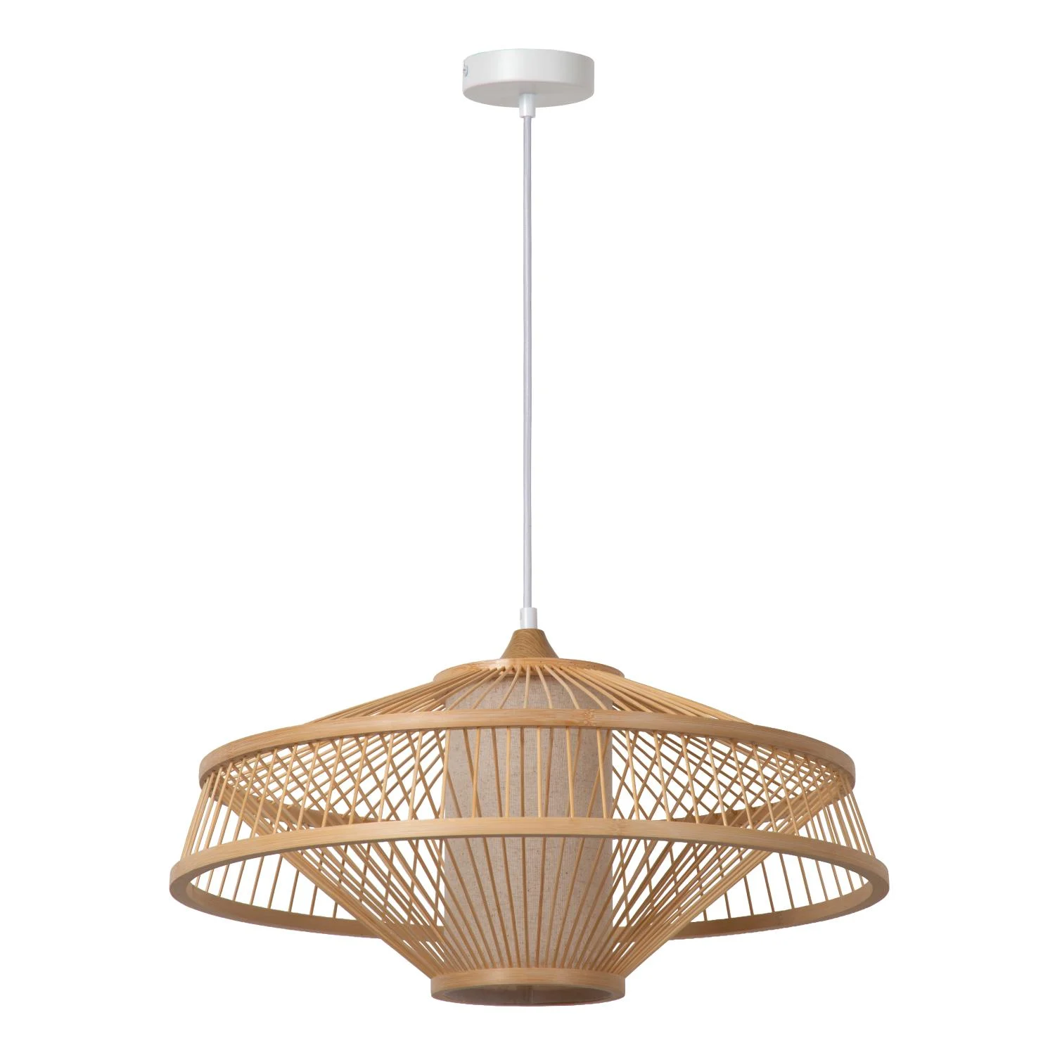 Lucide GAETANO - Zu00e1vesnu00e9 svetlo - u00d8 50 cm - 1xE27 - Natural - Essential