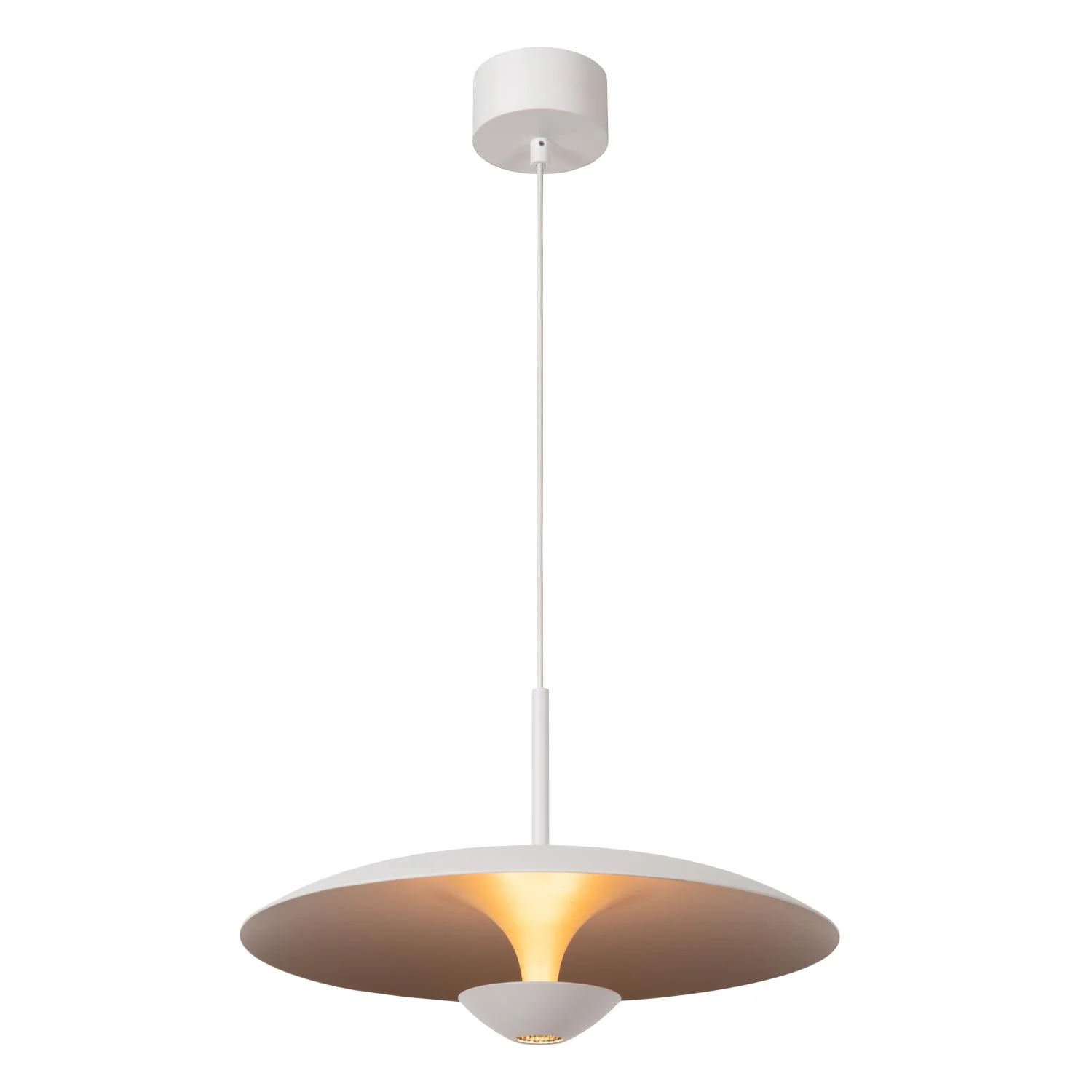 Lucide KENNETH - zu00e1vesnu00e9 svetlo - u00d8 40 cm - LED tlmenu00e9 - 1x12W 2700K - biela | Pru00e9miovu00e9