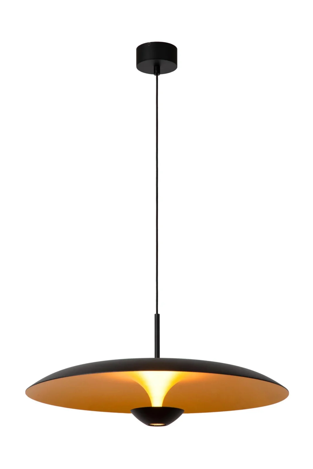 Lucide KENNETH - zu00e1vesnu00e9 svetlo - u00d8 60 cm - LED tlmenu00e9 - 1x16W 2700K - u010dierne | Pru00e9miovu00e9