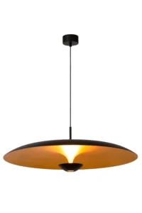 Lucide KENNETH - Zu00e1vesnu00e9 svetlo - u00d8 80 cm - LED tlmenu00e9. - 1x22W 2700K - u010dierne | Pru00e9miovu00e9