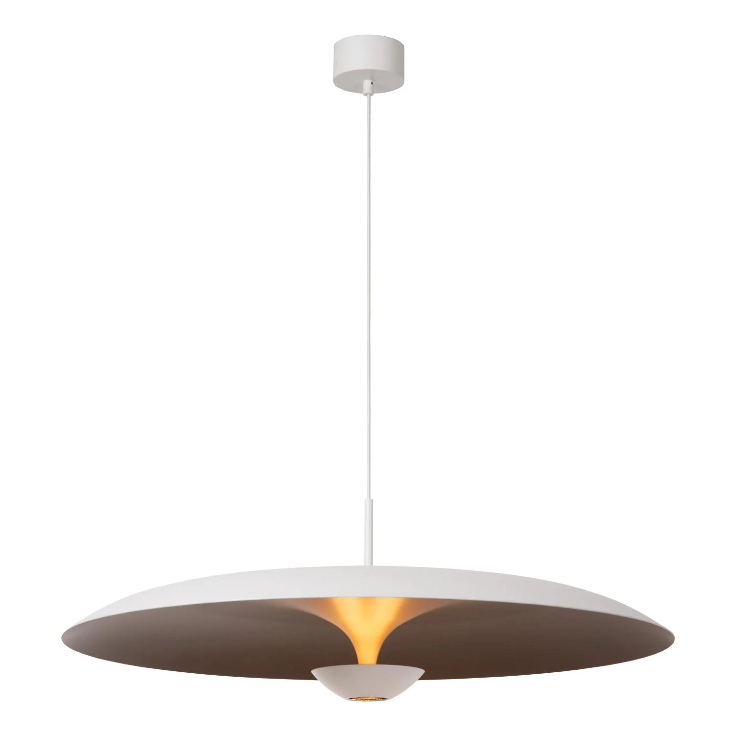 Lucide KENNETH - zu00e1vesnu00e9 svetlo - u00d8 80 cm - LED tlmenu00e9 - 1x22W 2700K - biela | Pru00e9miovu00e9