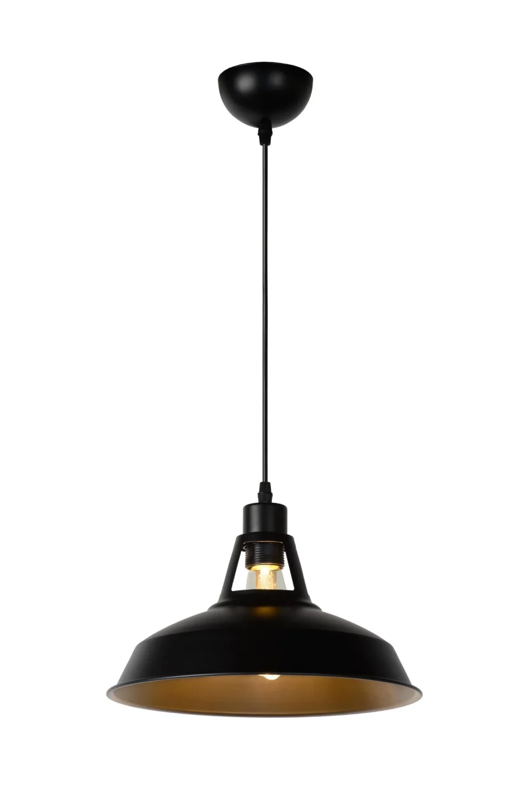 Lucide BRASSY-BIS - Zu00e1vesnu00e9 svetlo - u00d8 31 cm - 1xE27 - u010cierna