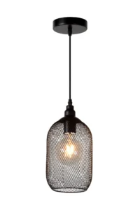 Lucide MESH - zu00e1vesnu00e9 svetlo - u00d8 15 cm - 1xE27 - u010dierne