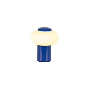 Lucide GUSTAV - Nabu00edjateu013enu00e1 stolnu00e1 lampa - Batu00e9riovu00fd balu00edk - u00d8 8 cm - LED tlmenu00e1 - 1x0,8W 2700K - modru00e1 | Essential