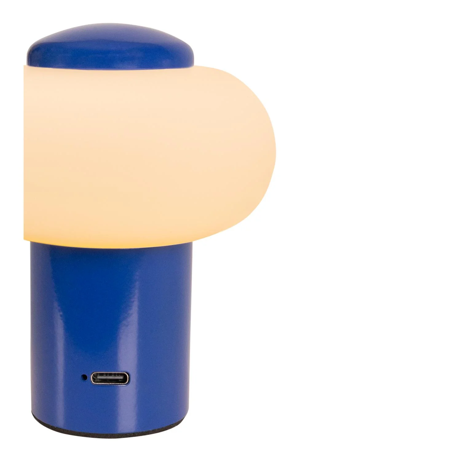 Lucide GUSTAV - Nabu00edjateu013enu00e1 stolnu00e1 lampa - Batu00e9riovu00fd balu00edk - u00d8 8 cm - LED tlmenu00e1 - 1x0,8W 2700K - modru00e1 | Essential