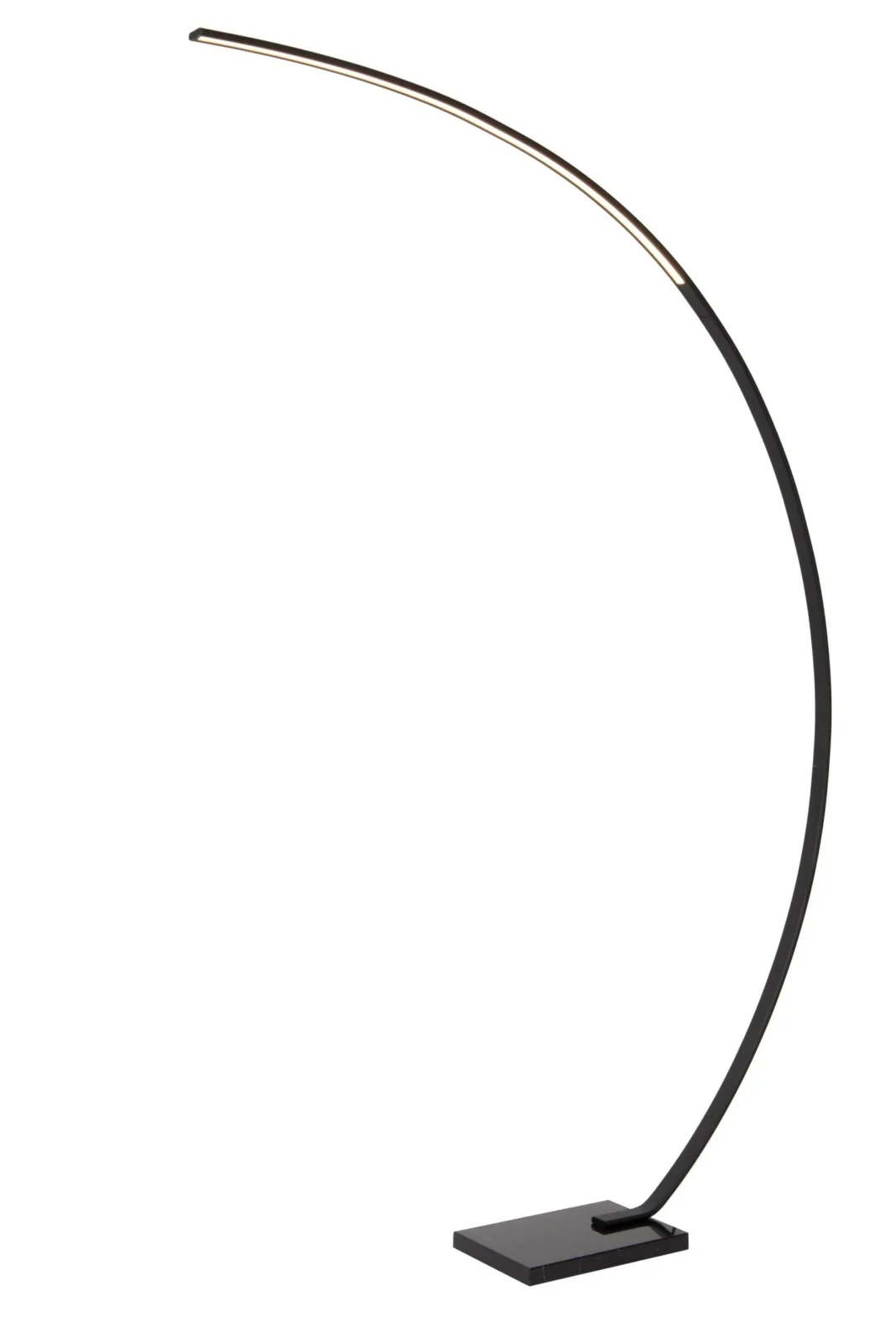 Lucide CURVE - oblu00fakovu00e1 stojacia lampa - LED tlmenu00e1. - 1x15W 2700K - u010dierna