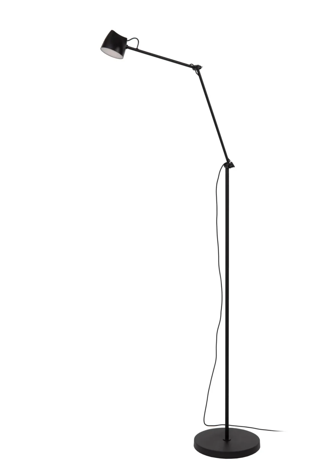 Lucide MILNE - Stojaca lampa - LED tlmenu00e1. - 1x8W 2700K - u010dierna