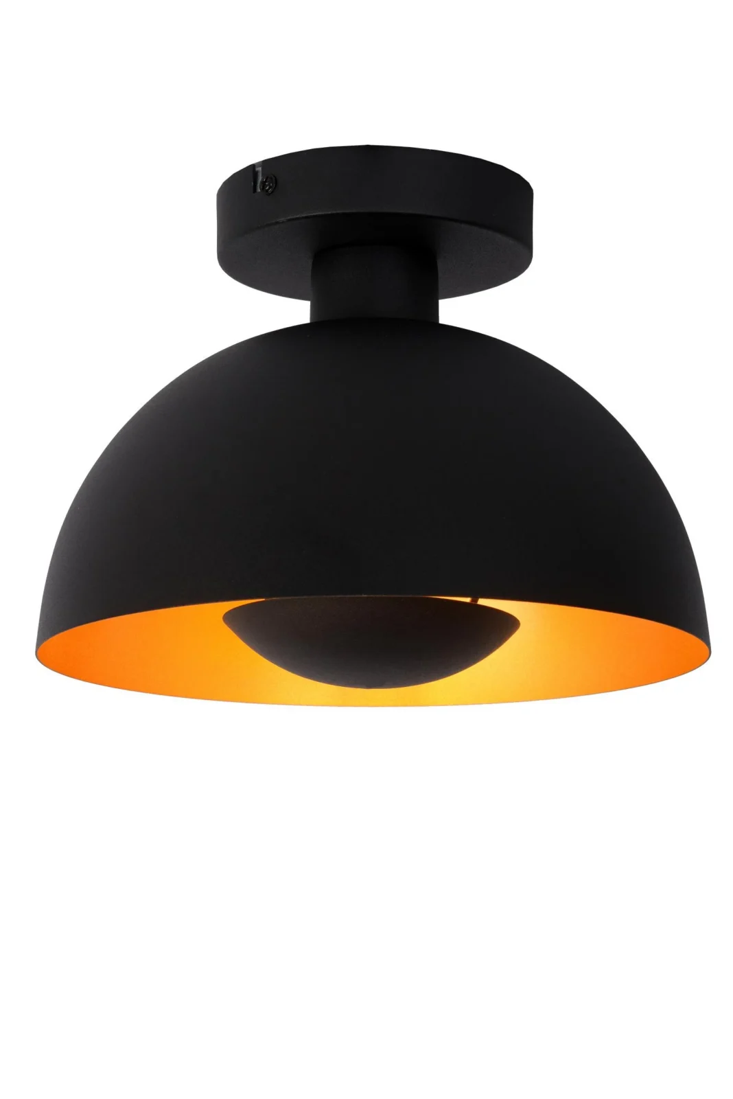 Lucide SIEMON - Zapustenu00e9 stropnu00e9 svetlo - u00d8 25 cm - 1xE27 - u010dierne