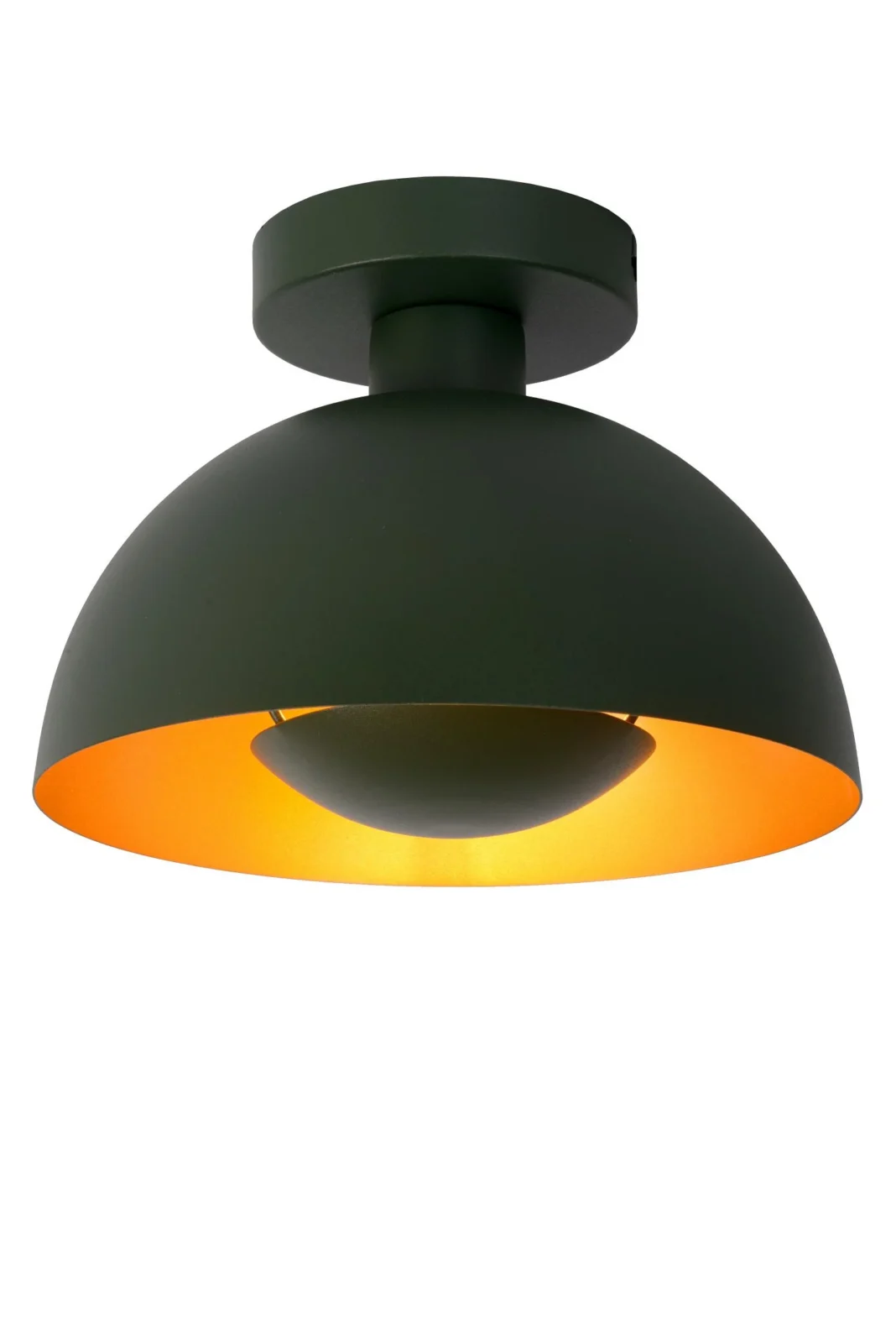 Lucide SIEMON - Zapustenu00e9 stropnu00e9 svetlo - u00d8 25 cm - 1xE27 - zelenu00e9
