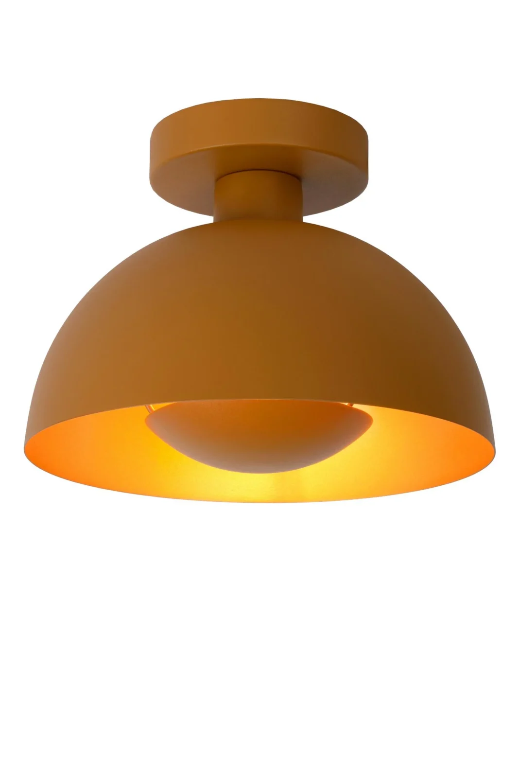 Lucide SIEMON - Zapustenu00e9 stropnu00e9 svetlo - u00d8 25 cm - 1xE27 - Ocher Yellow