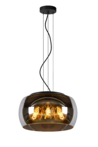 Lucide OLIVIA - Zu00e1vesnu00e9 svetlo - u00d8 40 cm - 3xE27 - Smoke Grey