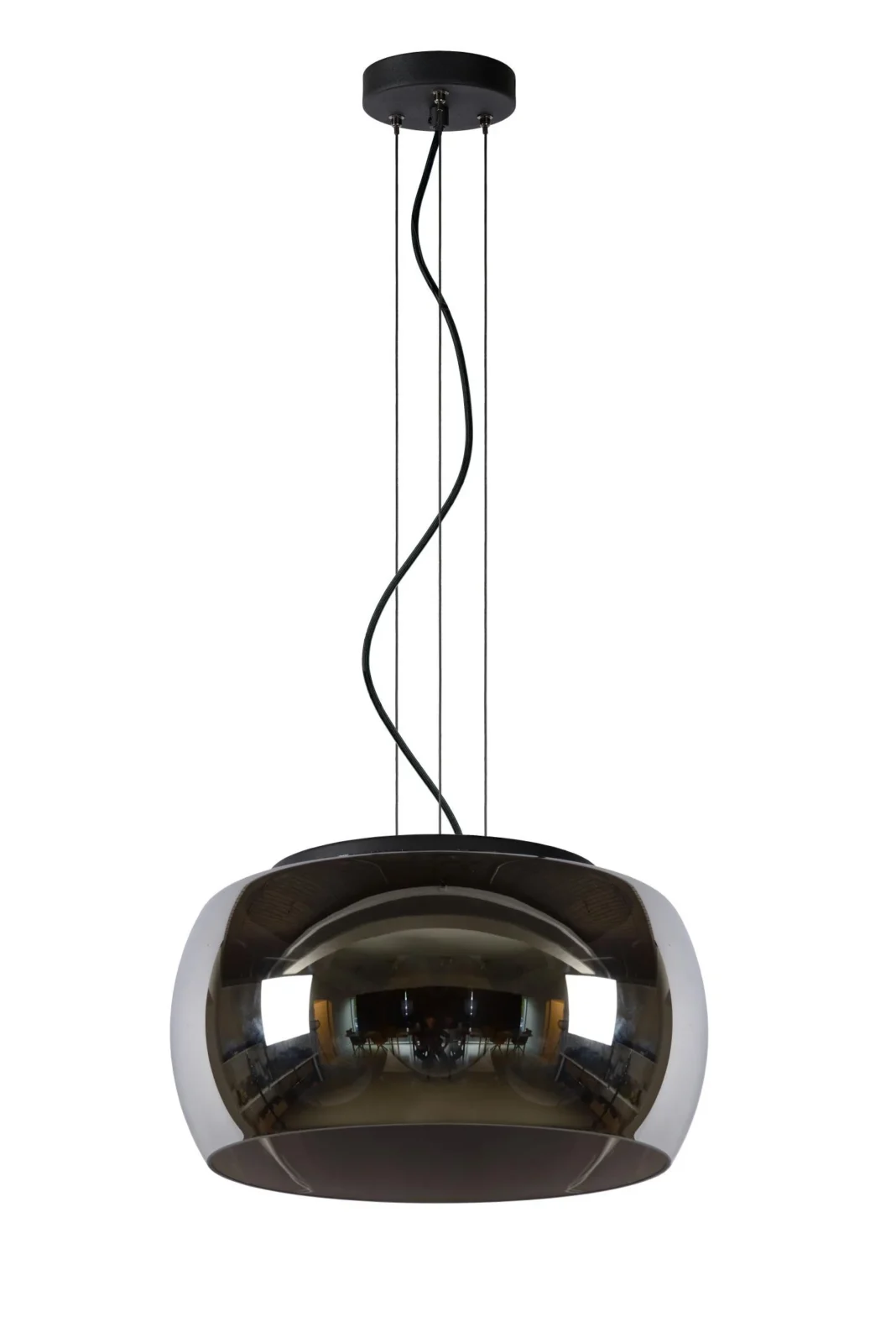 Lucide OLIVIA - Zu00e1vesnu00e9 svetlo - u00d8 40 cm - 3xE27 - Smoke Grey