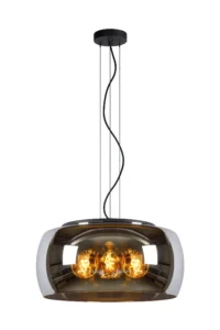 Lucide OLIVIA - Zu00e1vesnu00e9 svetlo - u00d8 50 cm - 3xE27 - Smoke Grey