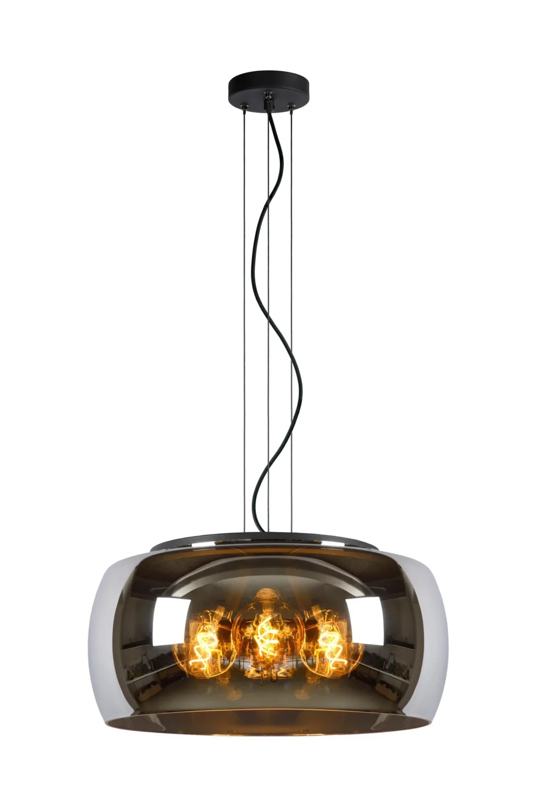 Lucide OLIVIA - Zu00e1vesnu00e9 svetlo - u00d8 50 cm - 3xE27 - Smoke Grey