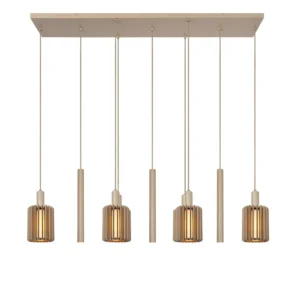 Lucide LAMBRES - Zu00e1vesnu00e9 svetlo - 6xE27 - Taupe