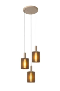 Lucide LAMBRES - Zu00e1vesnu00e9 svetlo - 3xE27 - Taupe