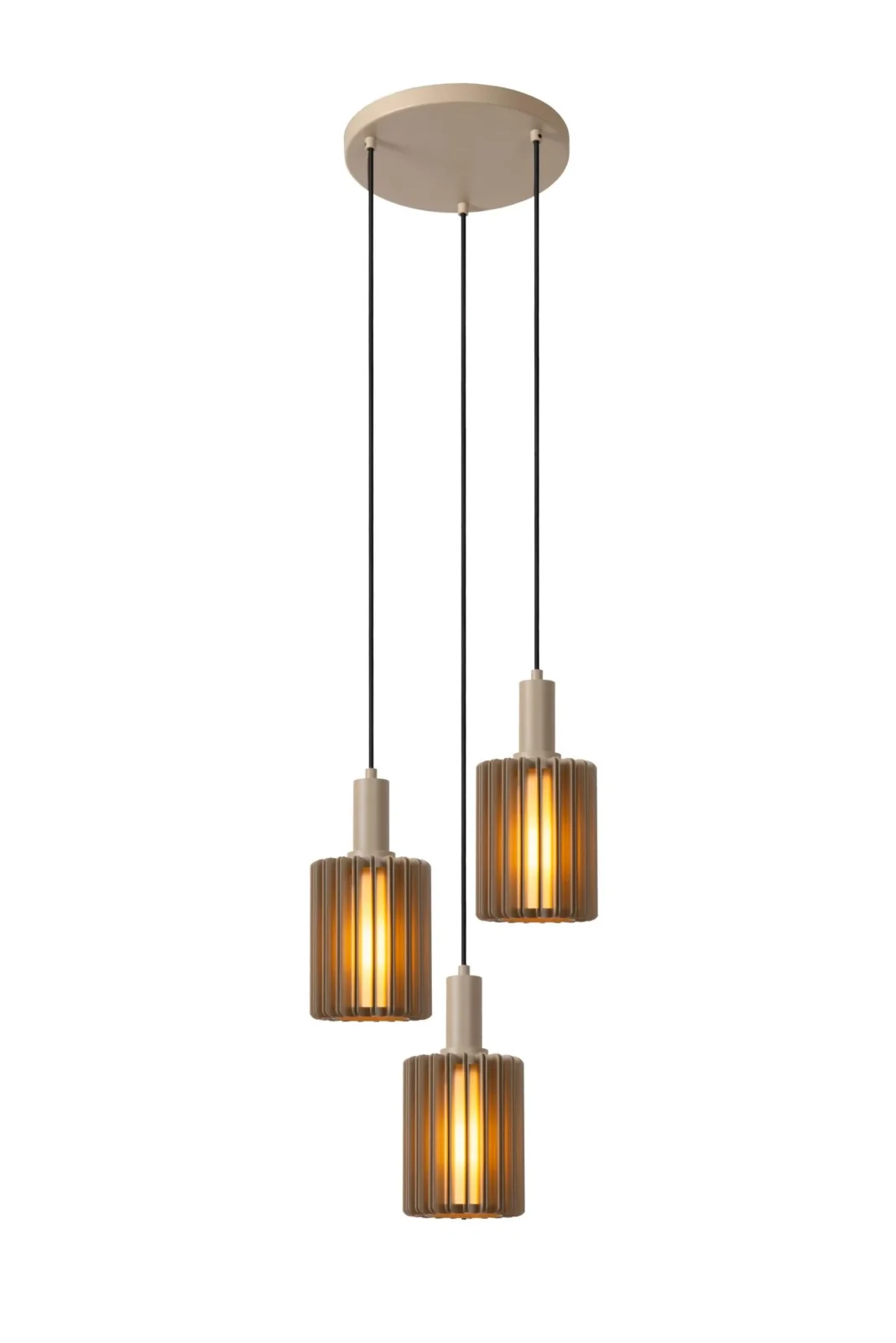 Lucide LAMBRES - Zu00e1vesnu00e9 svetlo - 3xE27 - Taupe