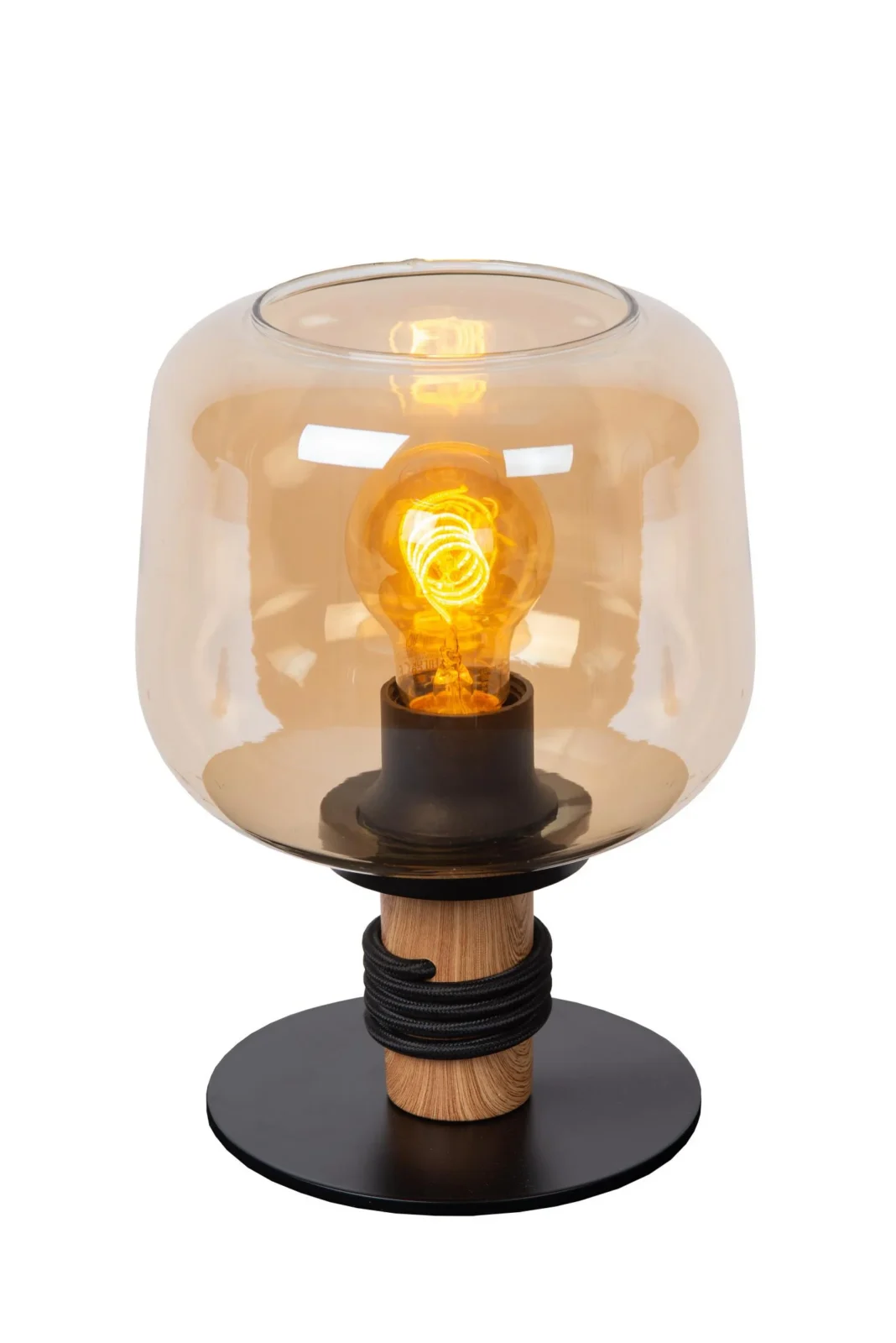 Lucide ILONA - Stolnu00e1 lampa - u00d8 18 cm - 1xE27 - Jantar
