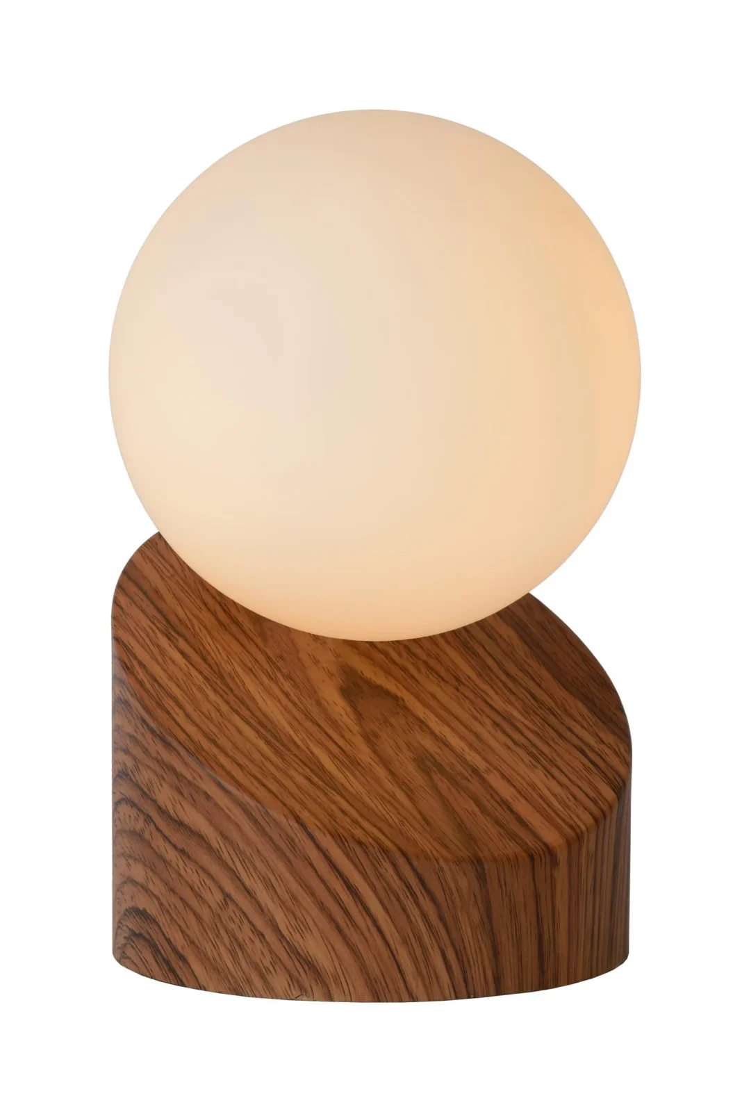 Lucide LEN - Stolnu00e1 lampa - u00d8 10 cm - 1xG9 - Tmavu00fd drevenu00fd vzhu013ead