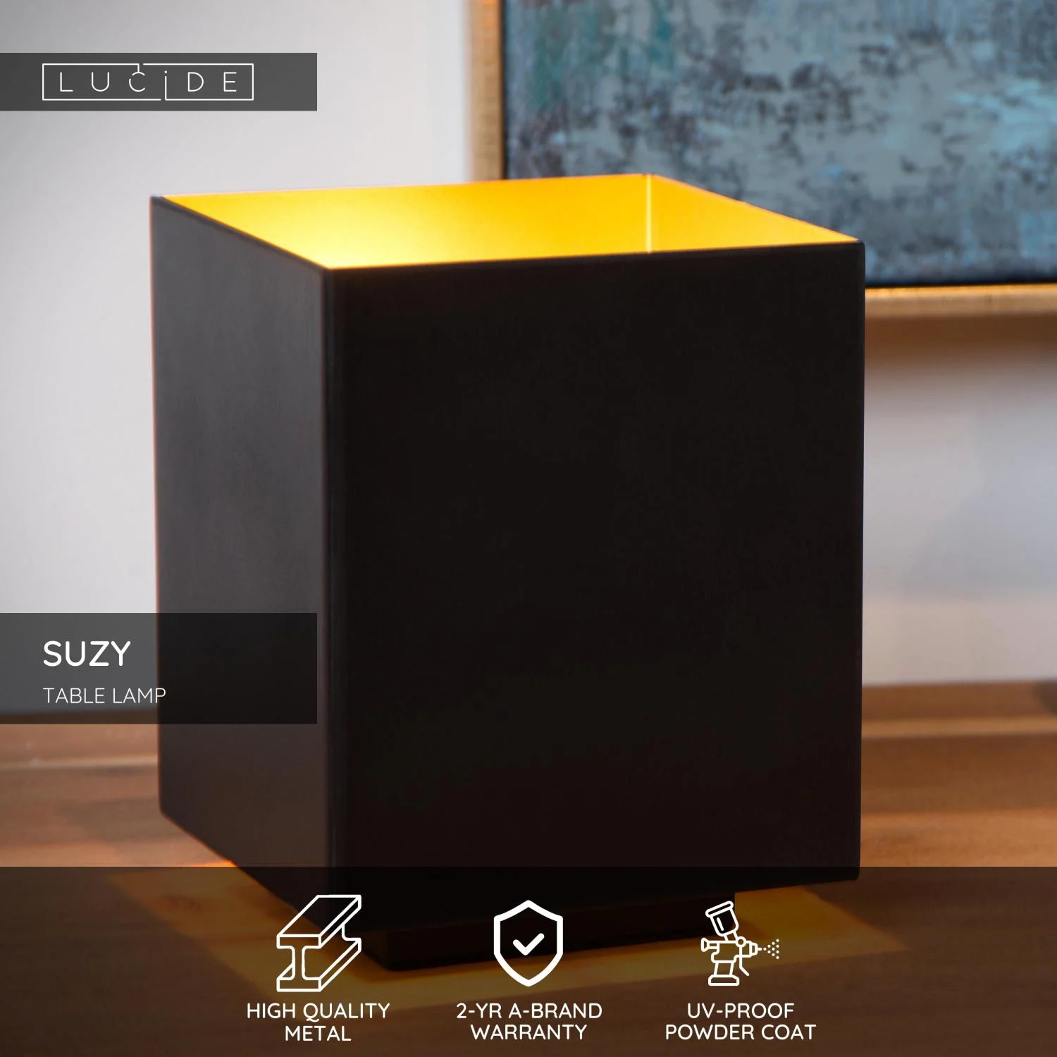 Lucide SUZY - Stolnu00e1 lampa - 1xE14 - u010cierna