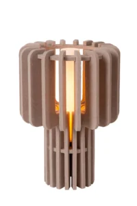 Lucide ROLLO - Stolnu00e1 lampa - 1xE27 - Taupe