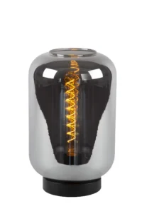 Lucide JOANET - Stolnu00e1 lampa - u00d8 22 cm - 1xE27 - Smoke Grey