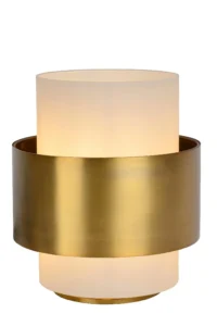 Lucide FIRMIN - Stolnu00e1 lampa - u00d8 20 cm - 1xE27 - Matt Gold / Brass
