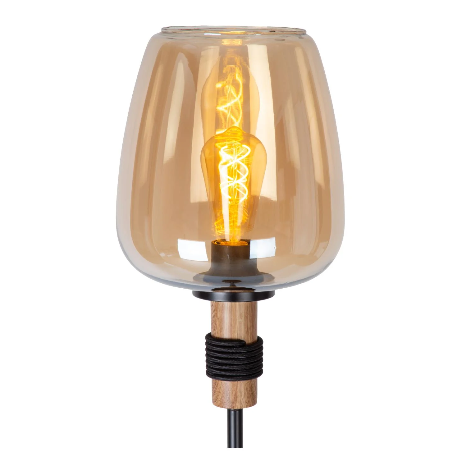 Lucide ILONA - Stojacia lampa - u00d8 34 cm - 1xE27 - jantu00e1r