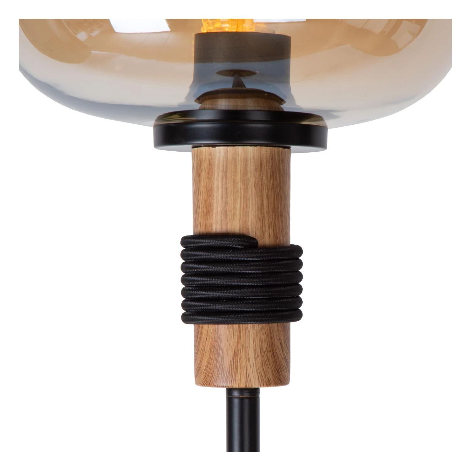 Lucide ILONA - Stojacia lampa - u00d8 34 cm - 1xE27 - jantu00e1r
