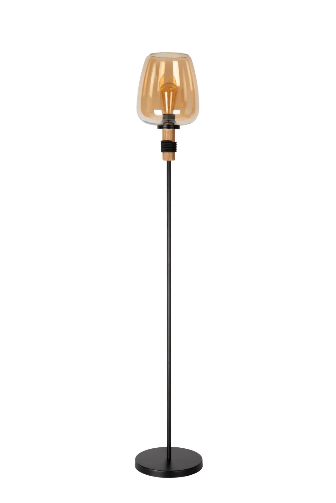 Lucide ILONA - Stojacia lampa - u00d8 34 cm - 1xE27 - jantu00e1r
