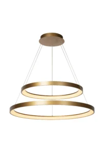 Lucide VIDAL - Zu00e1vesnu00e9 svetlo - u00d8 78 cm - LED tlmenu00e9. - 1x92W 2700K - Matnu00e9 zlato / mosadz | Pru00e9miovu00e9