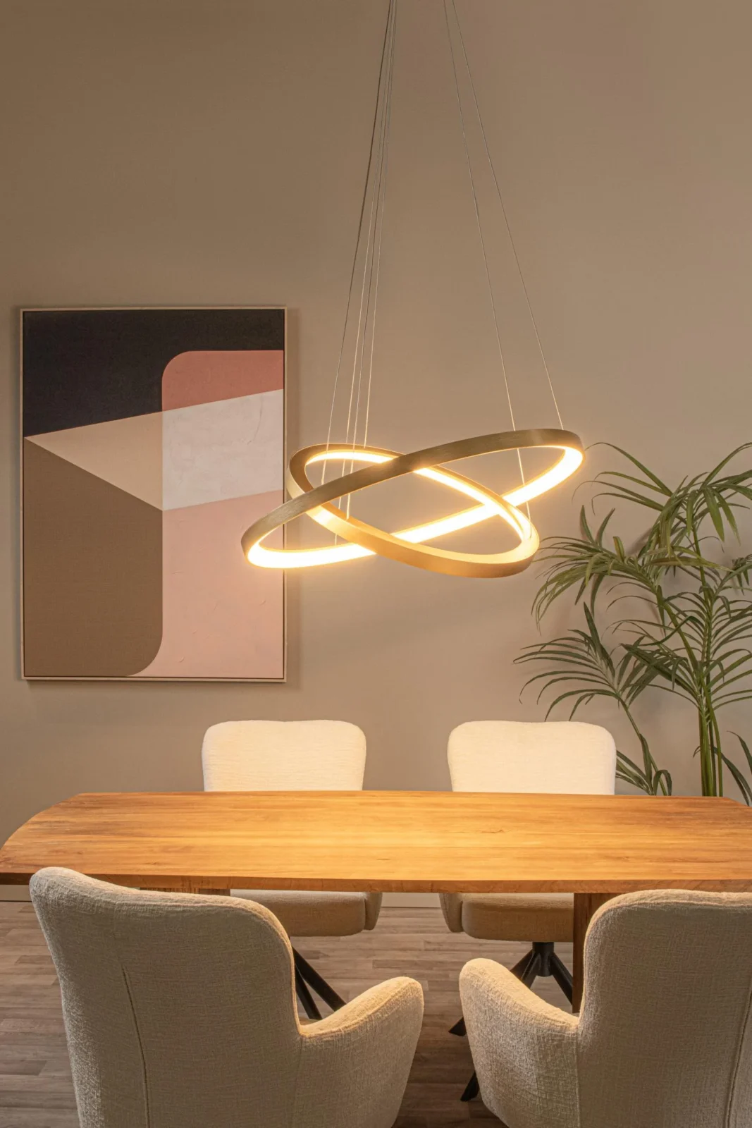 Lucide VIDAL - Zu00e1vesnu00e9 svetlo - u00d8 78 cm - LED tlmenu00e9. - 1x92W 2700K - Matnu00e9 zlato / mosadz | Pru00e9miovu00e9