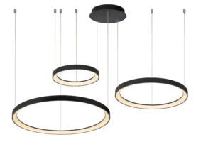 Lucide VIDAL - zu00e1vesnu00e9 svetlo - u00d8 78 cm - LED tlmenu00e9. - 1x120W 2700K - u010dierna | Pru00e9miovu00e9