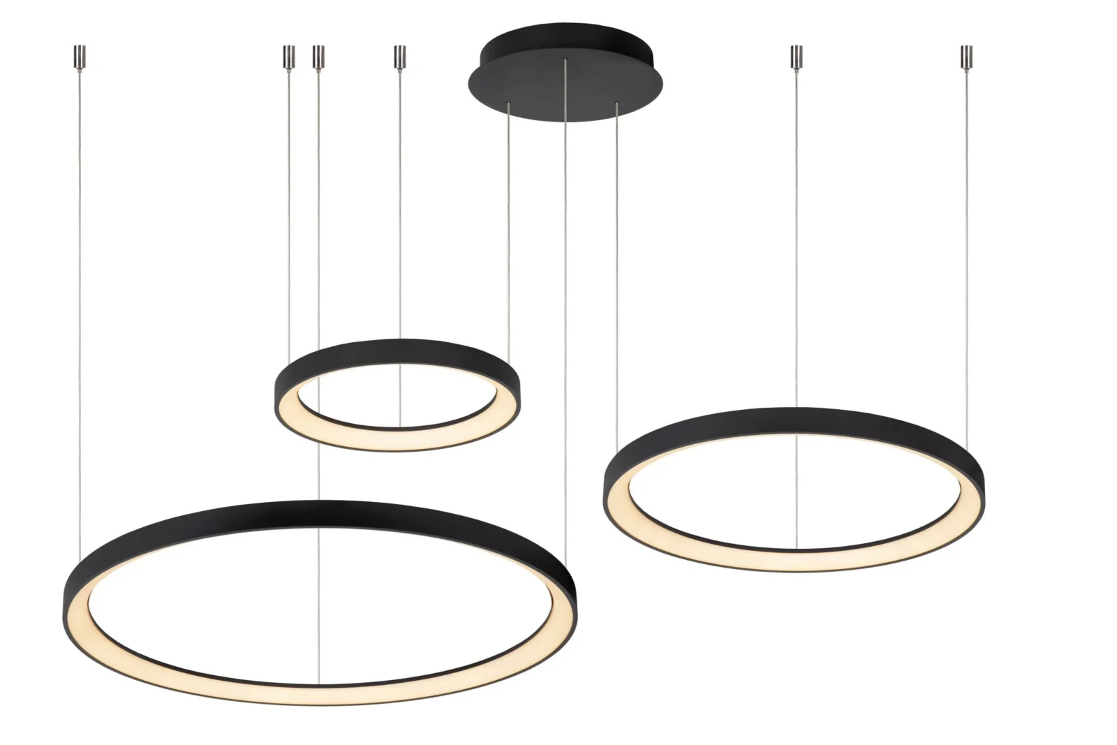 Lucide VIDAL - zu00e1vesnu00e9 svetlo - u00d8 78 cm - LED tlmenu00e9. - 1x120W 2700K - u010dierna | Pru00e9miovu00e9