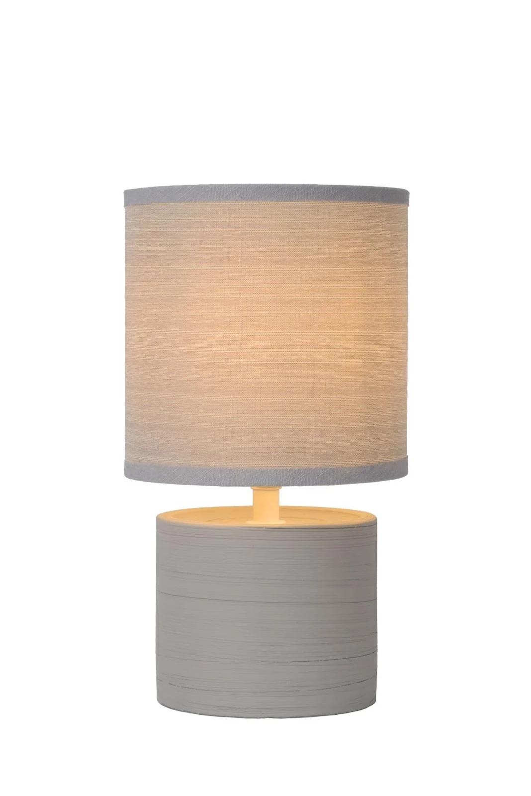 Lucide GREASBY - Stolnu00e1 lampa - u00d8 14 cm - 1xE14 - sivu00e1