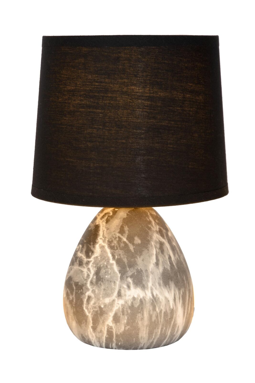 Lucide MARMO - stolnu00e1 lampa - u00d8 16 cm - 1xE14 - u010dierna