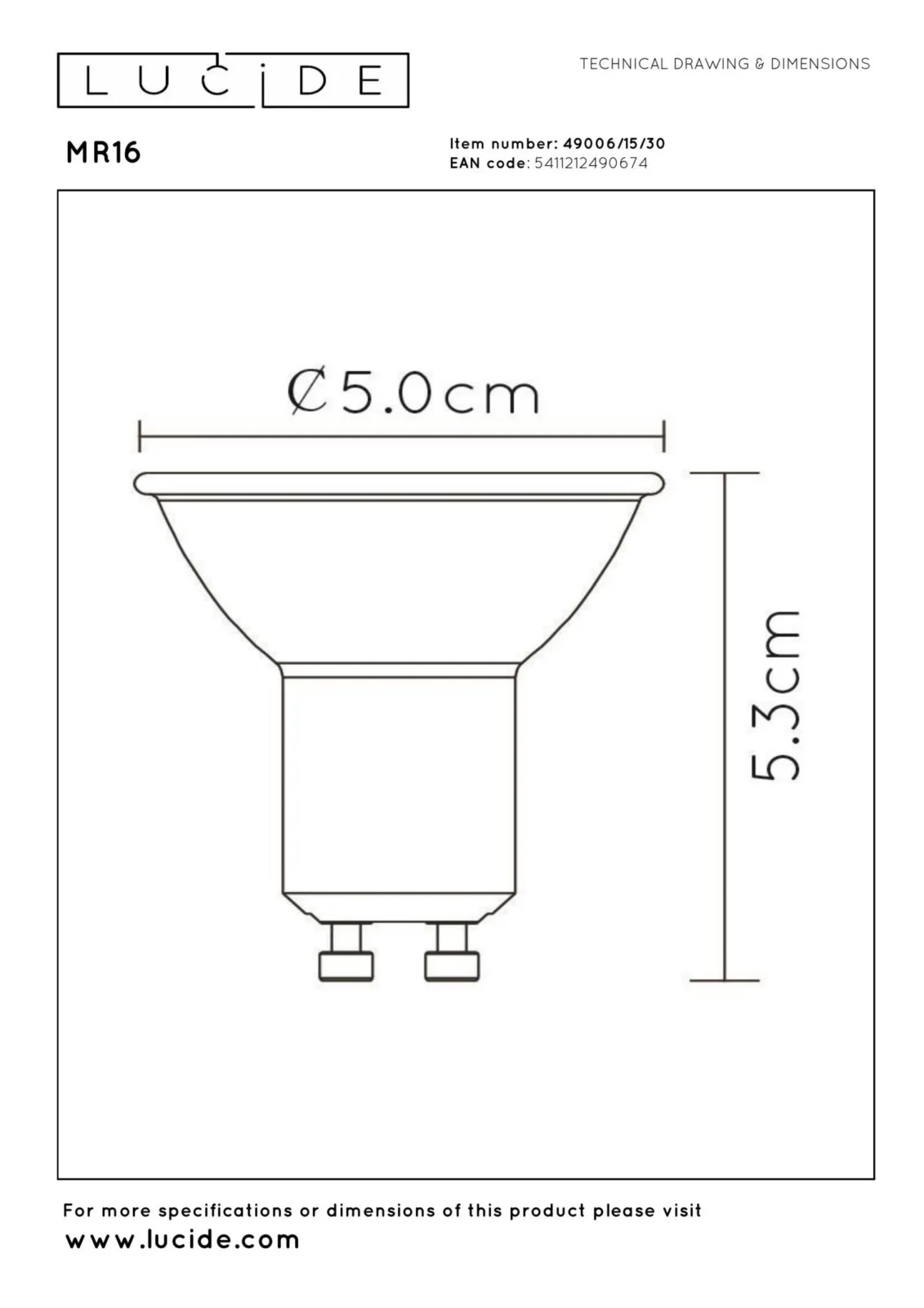 Lucide MR16 - LED u017eiarovka - u00d8 5 cm - LED stmievanu00e1. - GU10 - 3x5W 3000K - u010dierna - Sada 3