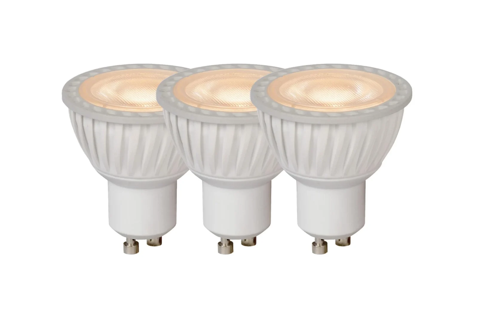 Lucide MR16 - LED u017eiarovka - u00d8 5 cm - LED stmievanu00e1. - GU10 - 3x5W 3000K - biela - sada 3 kusov