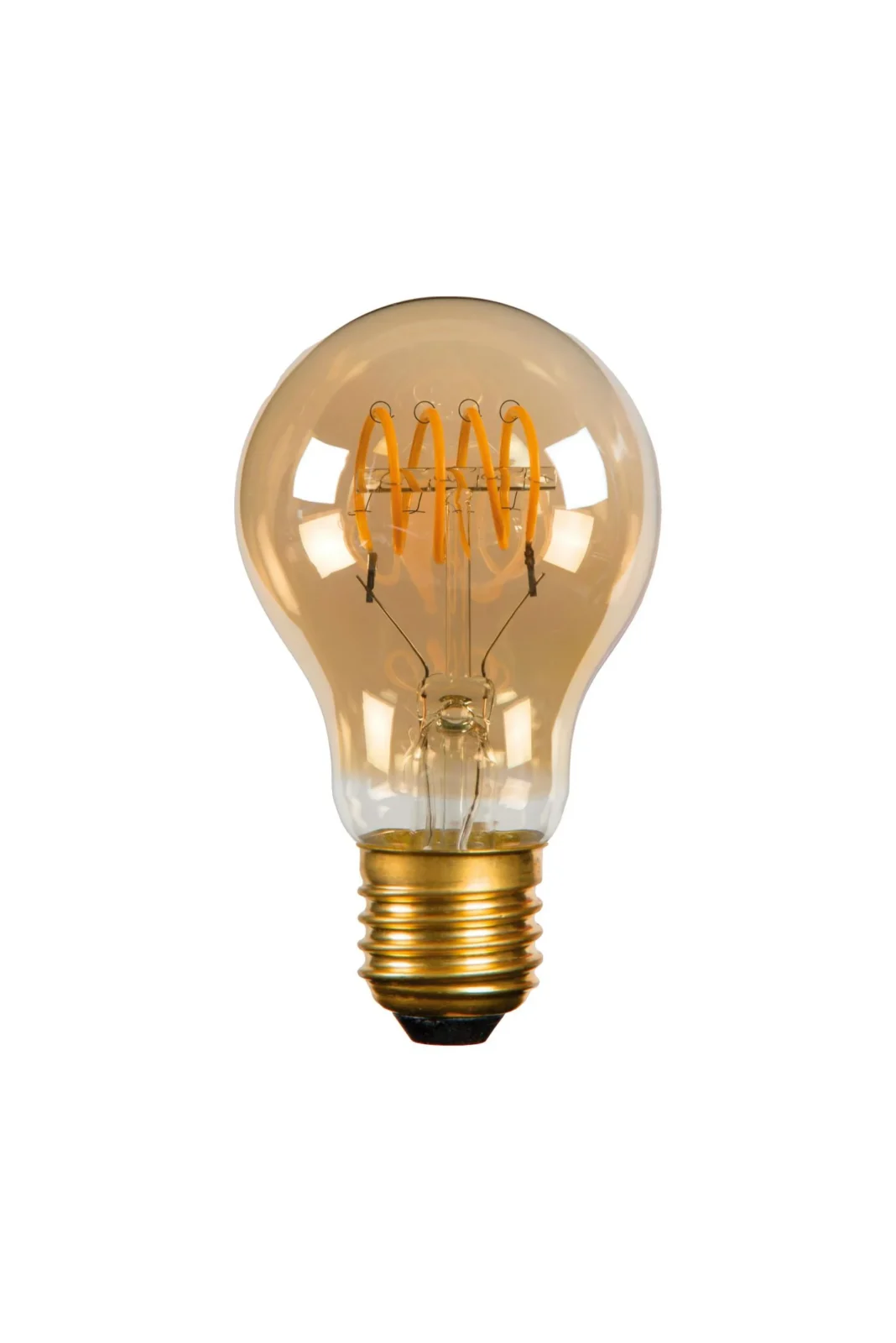 Lucide A60 - u017diarovka s vlu00e1knom - u00d8 6 cm - LED stmievanu00e1. - E27 - 1x4,9W 2200K - jantu00e1rovu00e1