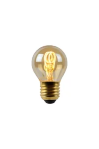 Lucide G45 - u017diarovka s vlu00e1knom - u00d8 4,5 cm - LED tlmenu00e1. - E27 - 1x3W 2200K - jantu00e1rovu00e1
