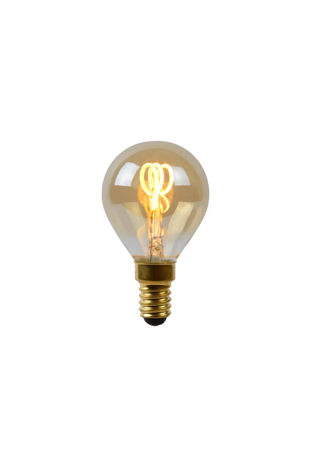 Lucide P45 - u017diarovka s vlu00e1knom - u00d8 4,5 cm - LED tlmenu00e1. - E14 - 1x3W 2200K - jantu00e1rovu00e1