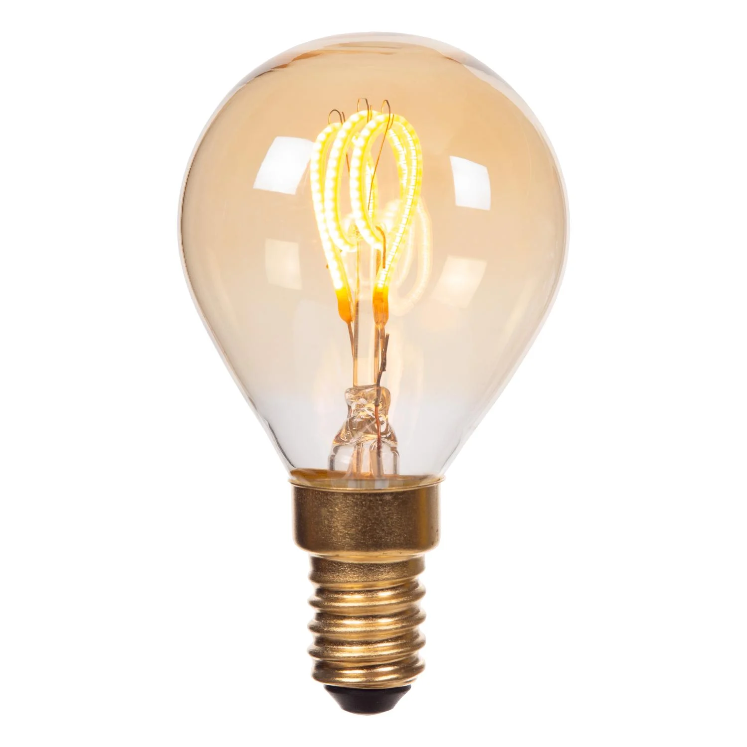 Lucide P45 - u017eiarovka s vlu00e1knom - u00d8 4,5 cm - E14 - 1x3W 2200K - jantu00e1rovu00e1